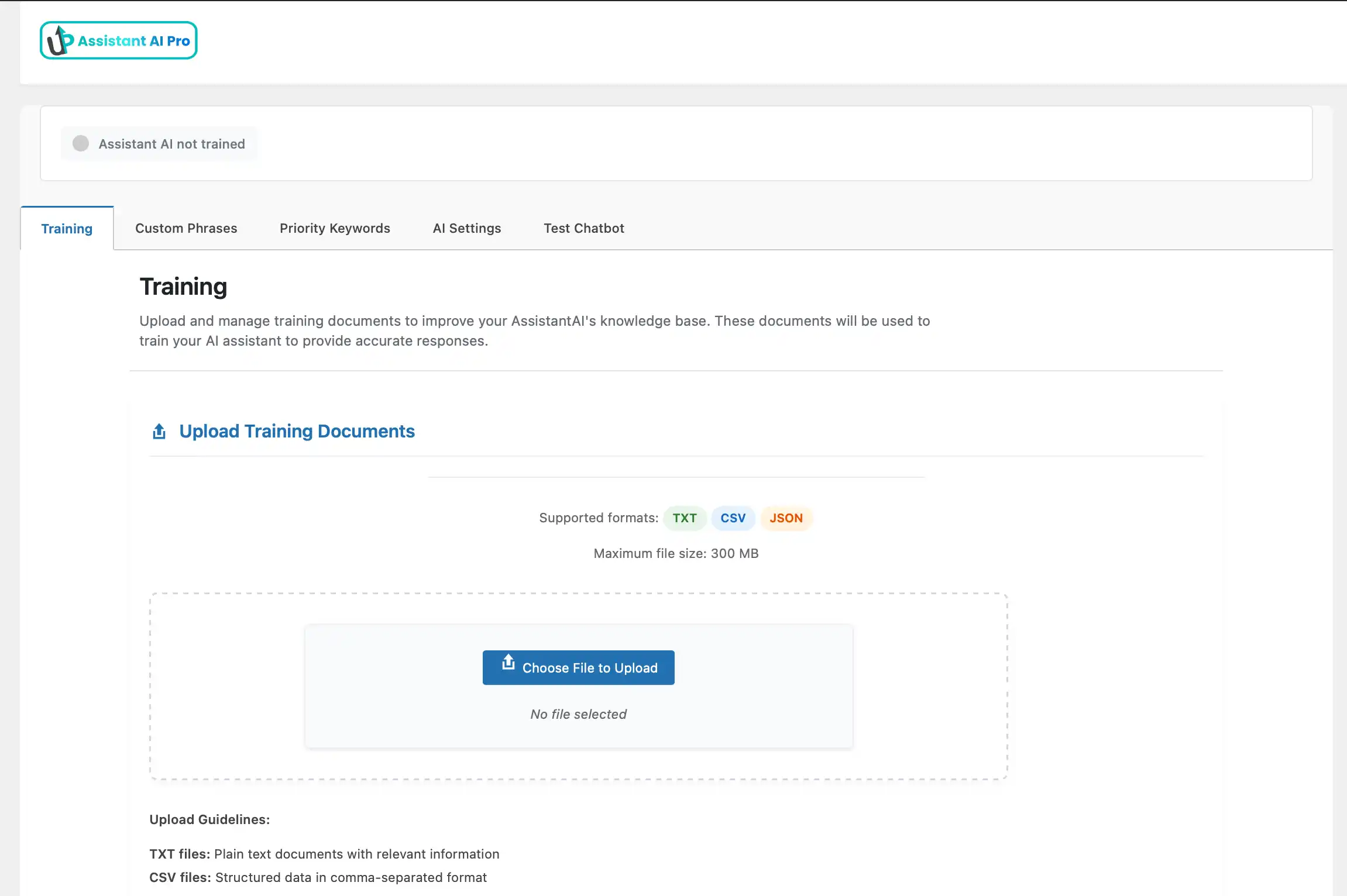 Train it on your content